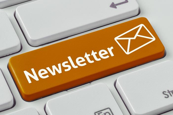 Newsletter Taste auf Tastatur